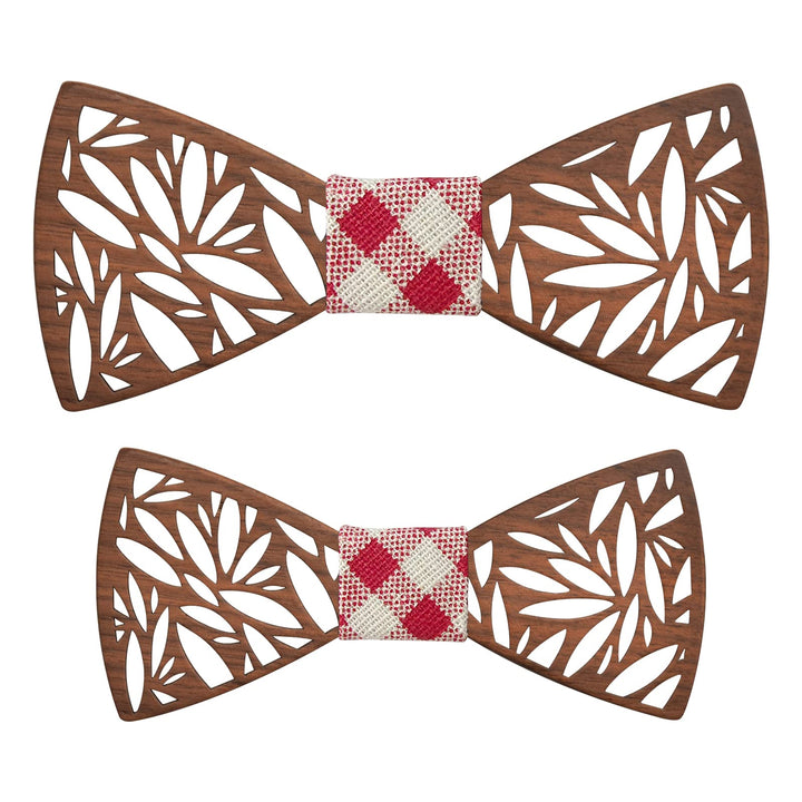 Mr.Van Klassische Holzfliege Set für Herren Jungen 2PCS, Kinderfliege Verstellbar Fliege für Hochzei
