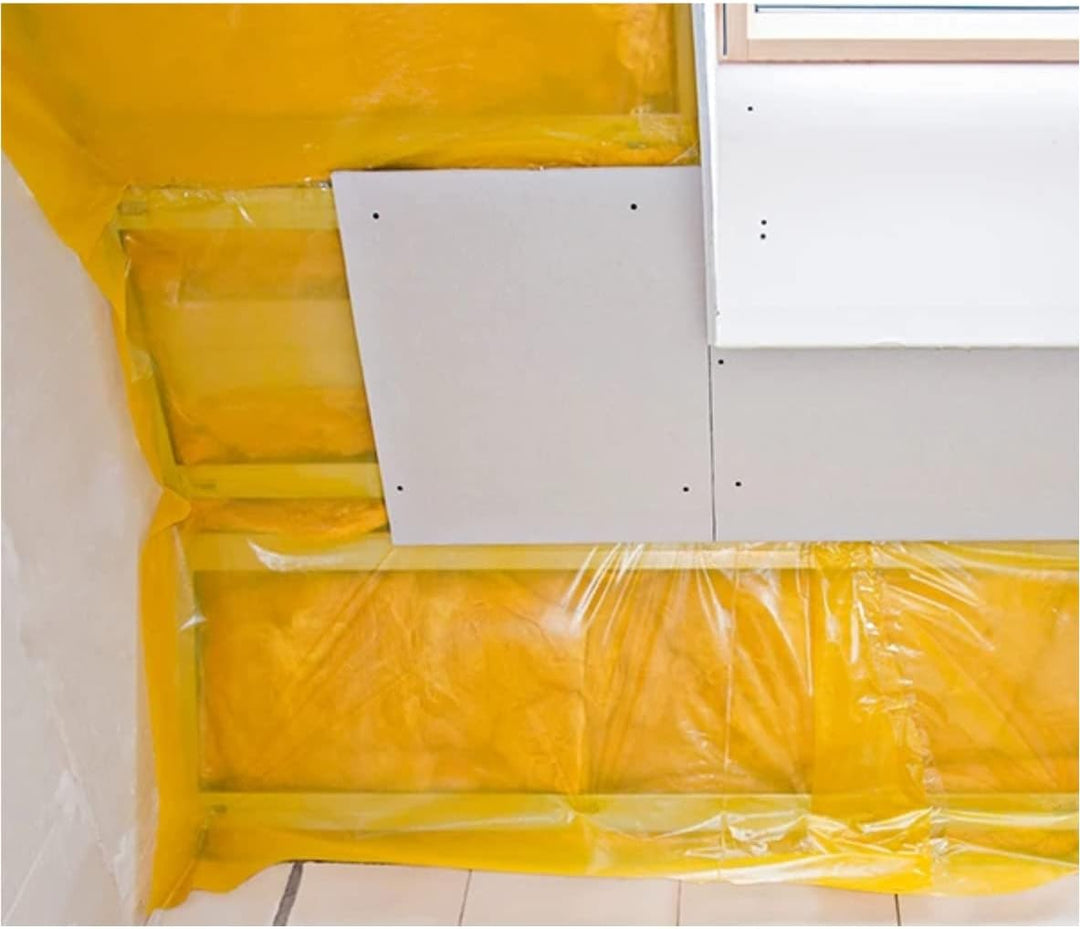 2m x 50m = 100qm Gelbe 0,2mm PE Dampfbremse Dampfsperre Dachfolie Isolierung CE 2m x 50m - 100sqm, 2