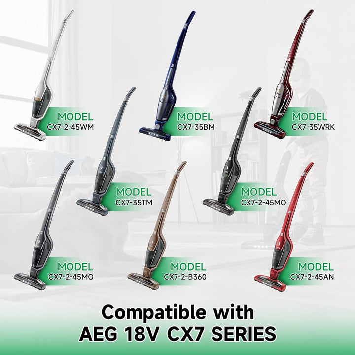 18V/3600mAh Akku für Electrolux AEG CX7, Kompatibel mit AEG CX7-2-45AN,CX7-2-45MÖ,CX7-2-35RM,CX7-35W