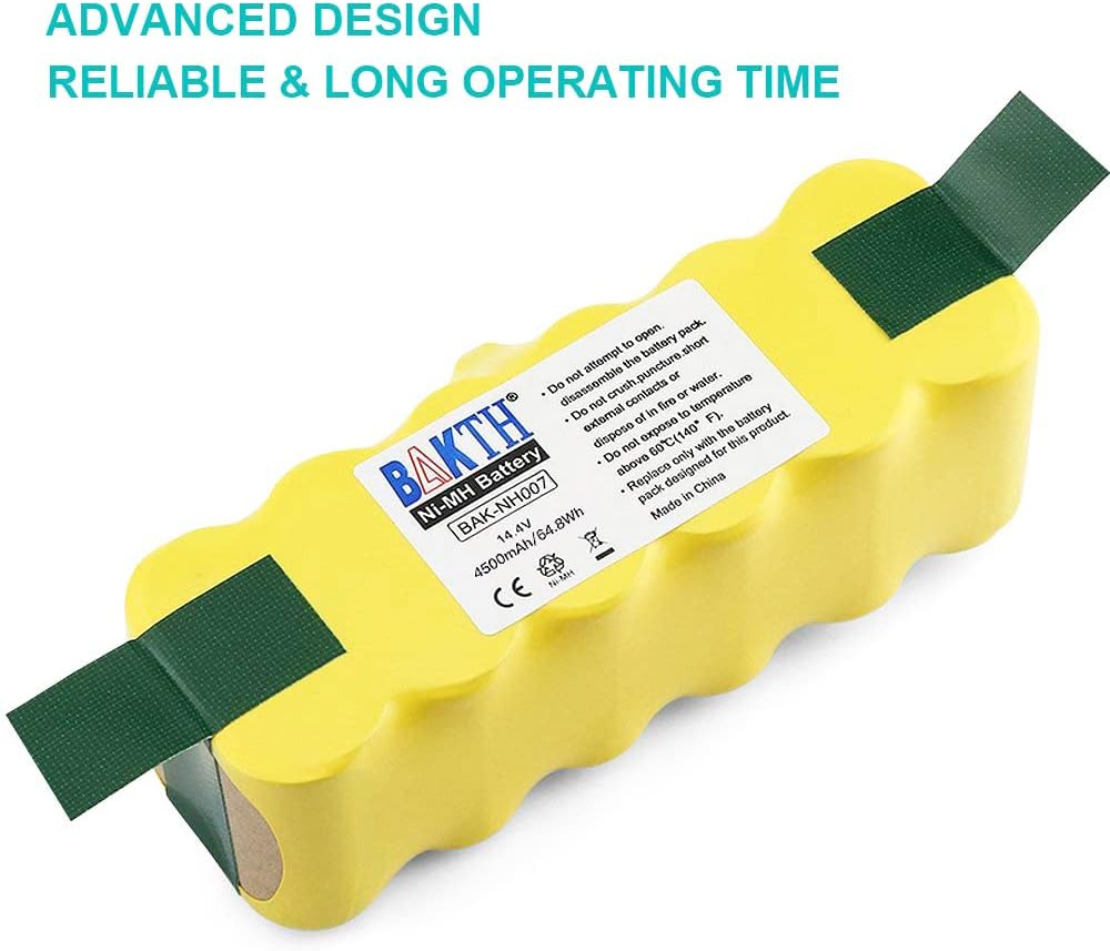 BAKTH 14.4V 4500mAh NI-MH Akku für Roomba 500 510 530 531 532 533 534 535 536 540 545 550 552 555 56