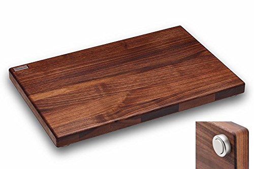 Schneidboard Nussbaum - Design Schneidebrett Aus Massivem Holz - Made in Germany - 45x29x3,8 cm, Nus