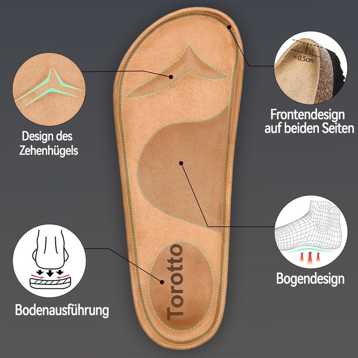 Torotto Herren Pantoletten Leder Unisex-Erwachsene Sandalen Hausschuhe Arbeitsschuhe Antistatik Bequ