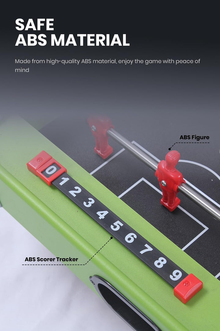 Mini Tischkicker 61cm, mit 2 Bällen und Punkteanzeige - Tischfussball für Kinder und Erwachsene Gesc