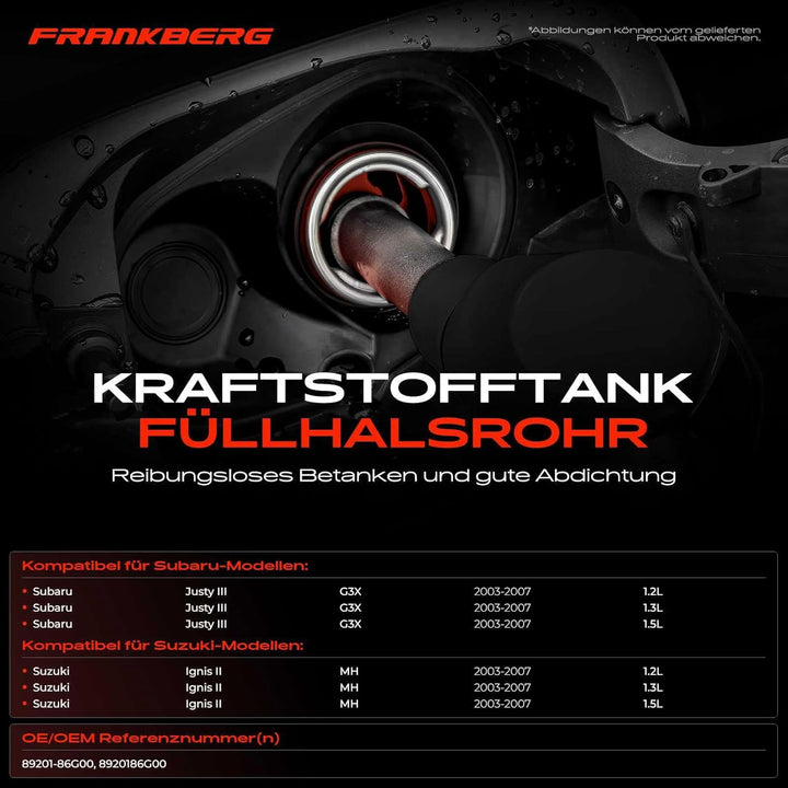 Kraftstoffeinfüllrohr Einfüllstutzen für Justy III G3X Ignis II MH 1.3L Benzin Diesel 1.5L Benzin 20
