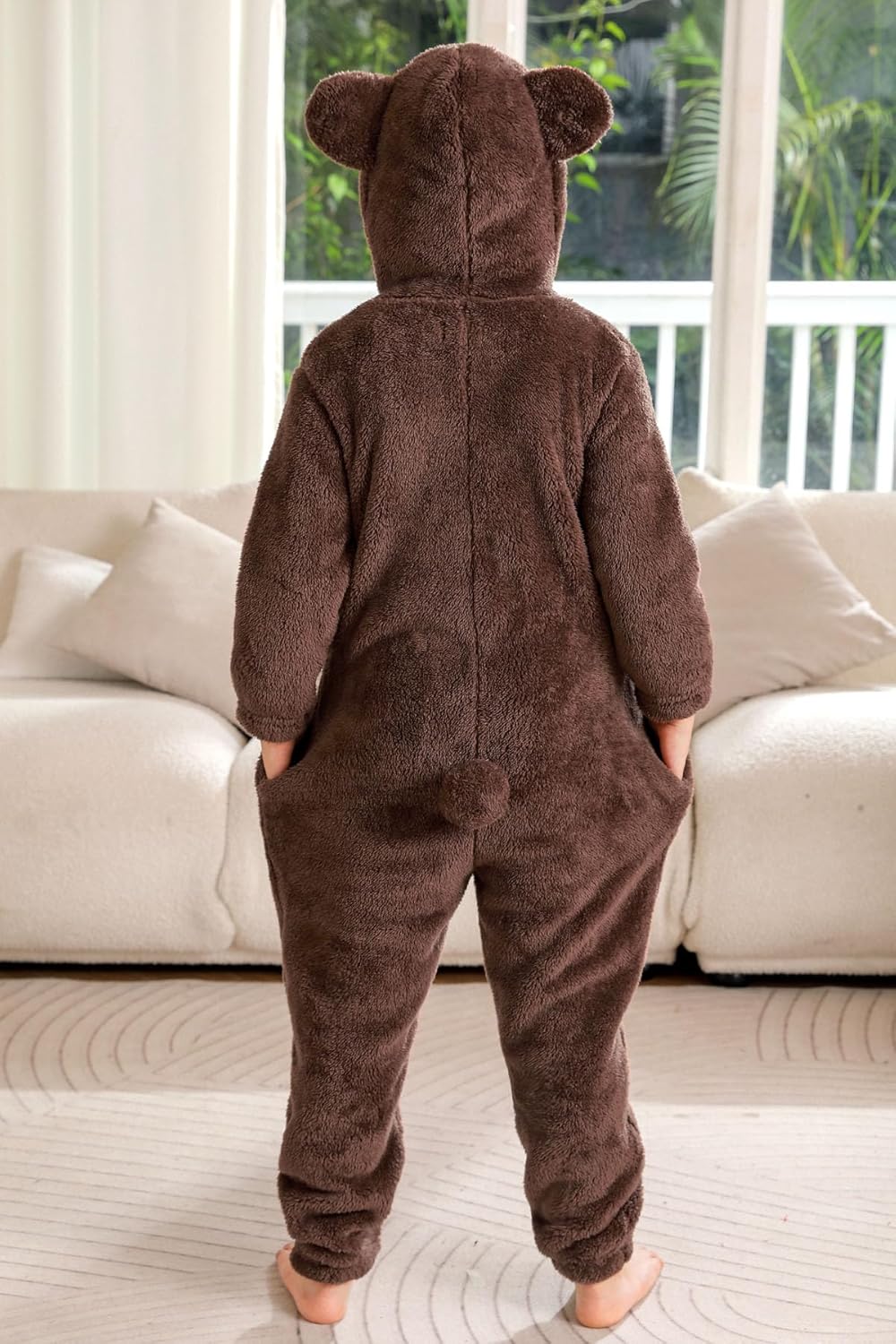 BesserBay Kinder Fleece Onesie mit Kapuze Warm Jumpsuit Jungen Mädchen Unisex Tiere Overall 1-12 Jah