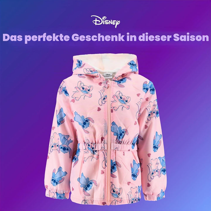 Disney Stitch Mädchen Jacke, Klassisches Sweatshirt Weiches Material, 3D Kapuzenjacke für Mädchen, G