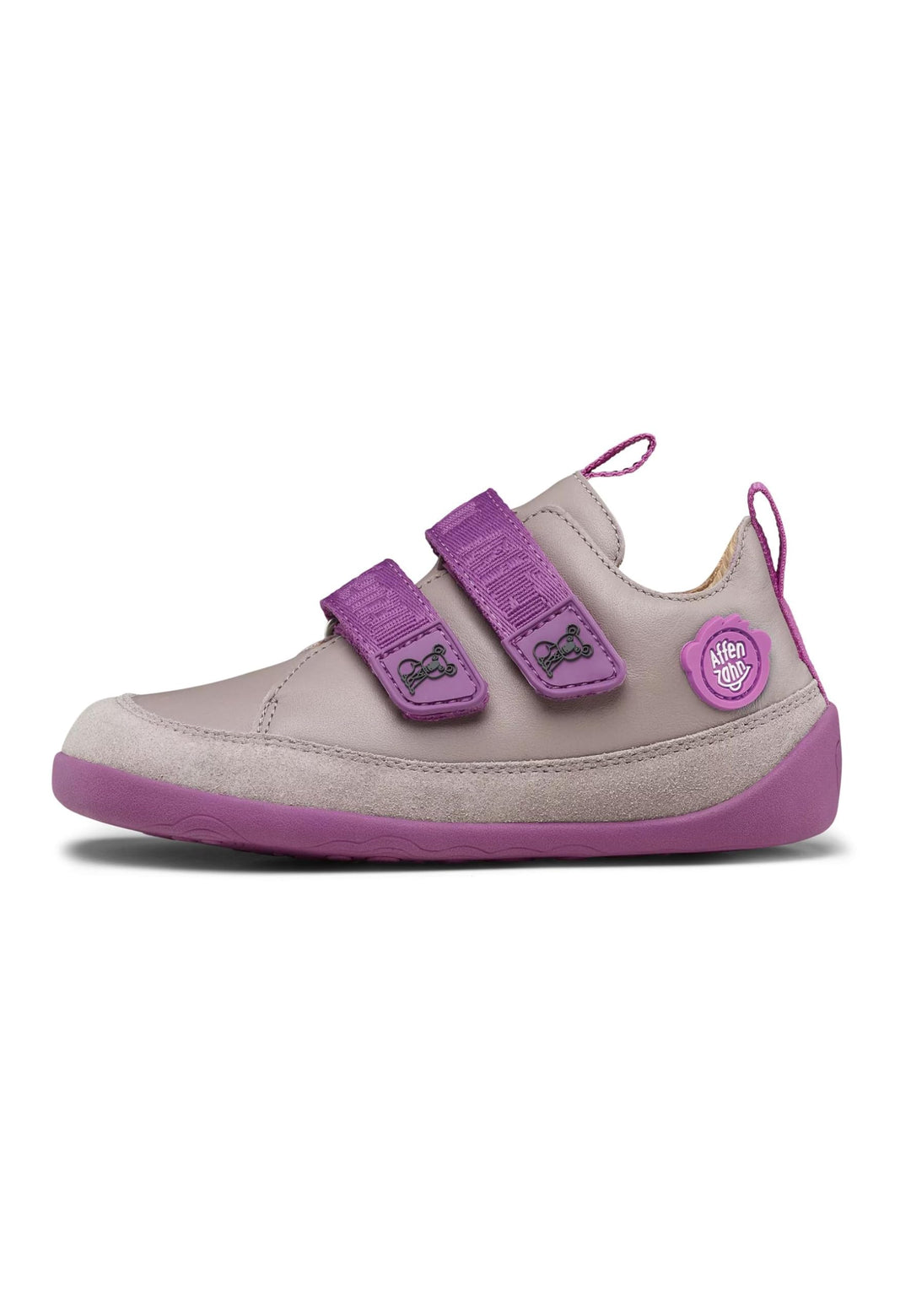 Affenzahn Barfussschuh Leder Buddy mit Klettverschluss Weich rutschfest Flexibel Reflektierend für J