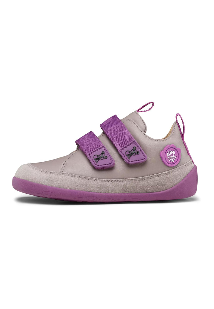 Affenzahn Barfussschuh Leder Buddy mit Klettverschluss Weich rutschfest Flexibel Reflektierend für J