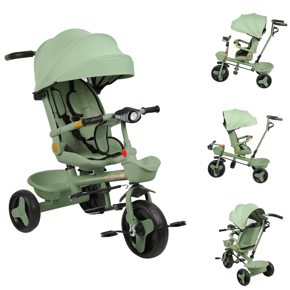 Kompakter Kinderwagen – bis 25 kg, neigbar, faltbar, mit Getränkehalter, Regenschutz, Sonnenblende (