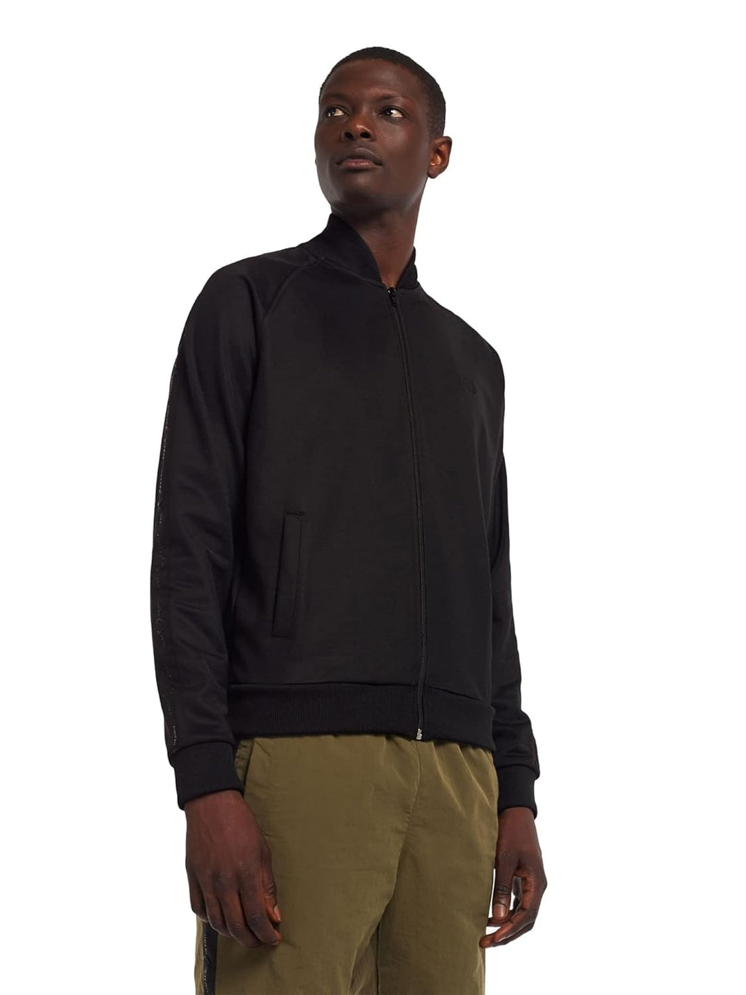Fred Perry - Jacket Con Fettuccia Tono Su Tono, Con Colletto Bomber J3555 102