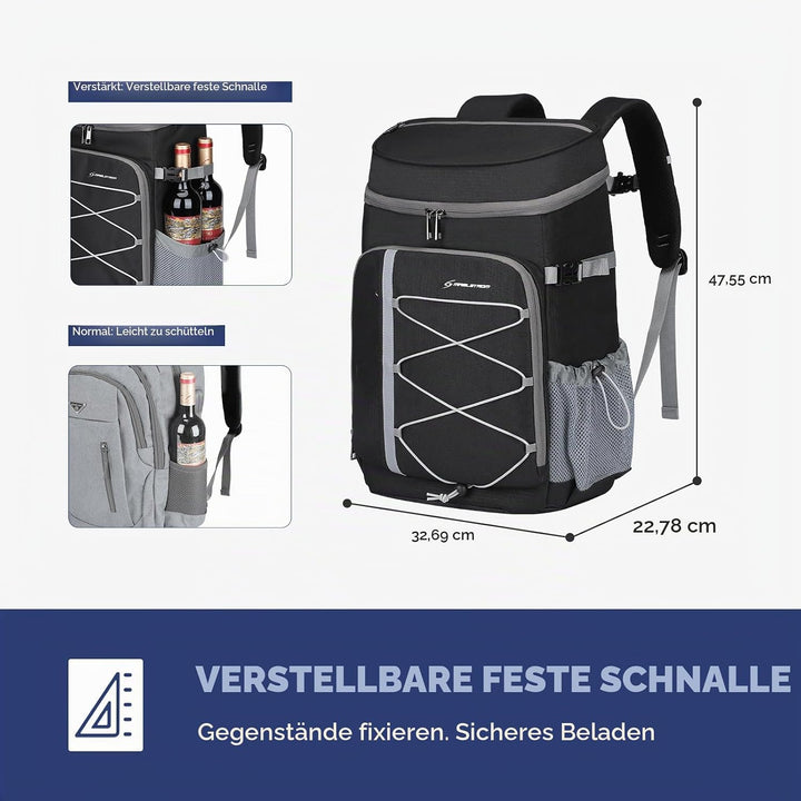 Maelstrom Kühlrucksack 35/50 Dosen, Isolierter Cooler Rucksack Auslaufsicher, Grosse Kühltasche Ruck