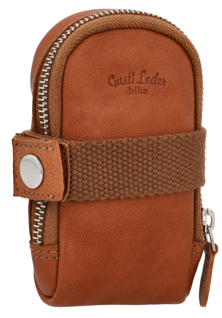 Gusti Satteltasche Leder- UDO B. Schlauchtasche mit wasserfestem Fahrradtasche für Werkzeug Ledertas