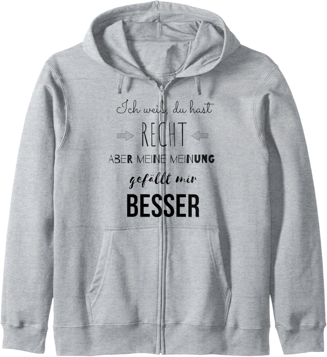 Ich weiss du hast Recht aber meine Meinung gefällt mir besser Kapuzenjacke