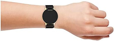 Oozoo Smartwatch Unisex Fitnessuhr (Gold/Schwarz Metall), Gold/Schwarz Metall