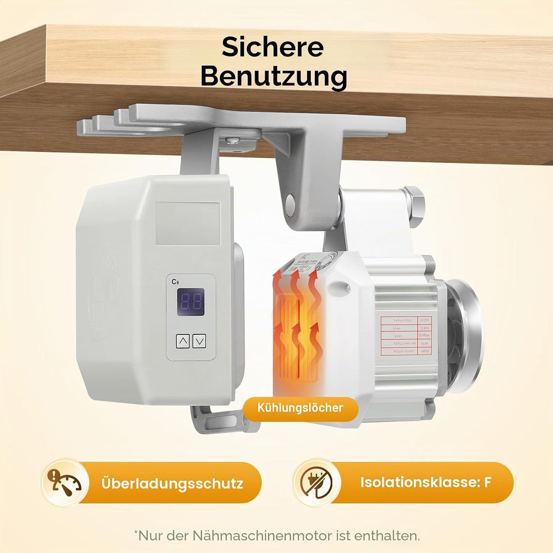 MINRS Nähmaschinenmotor 500W 220V Industrieller Nähmaschinenmotor 200-4500rpm Servomotor Nähmaschine