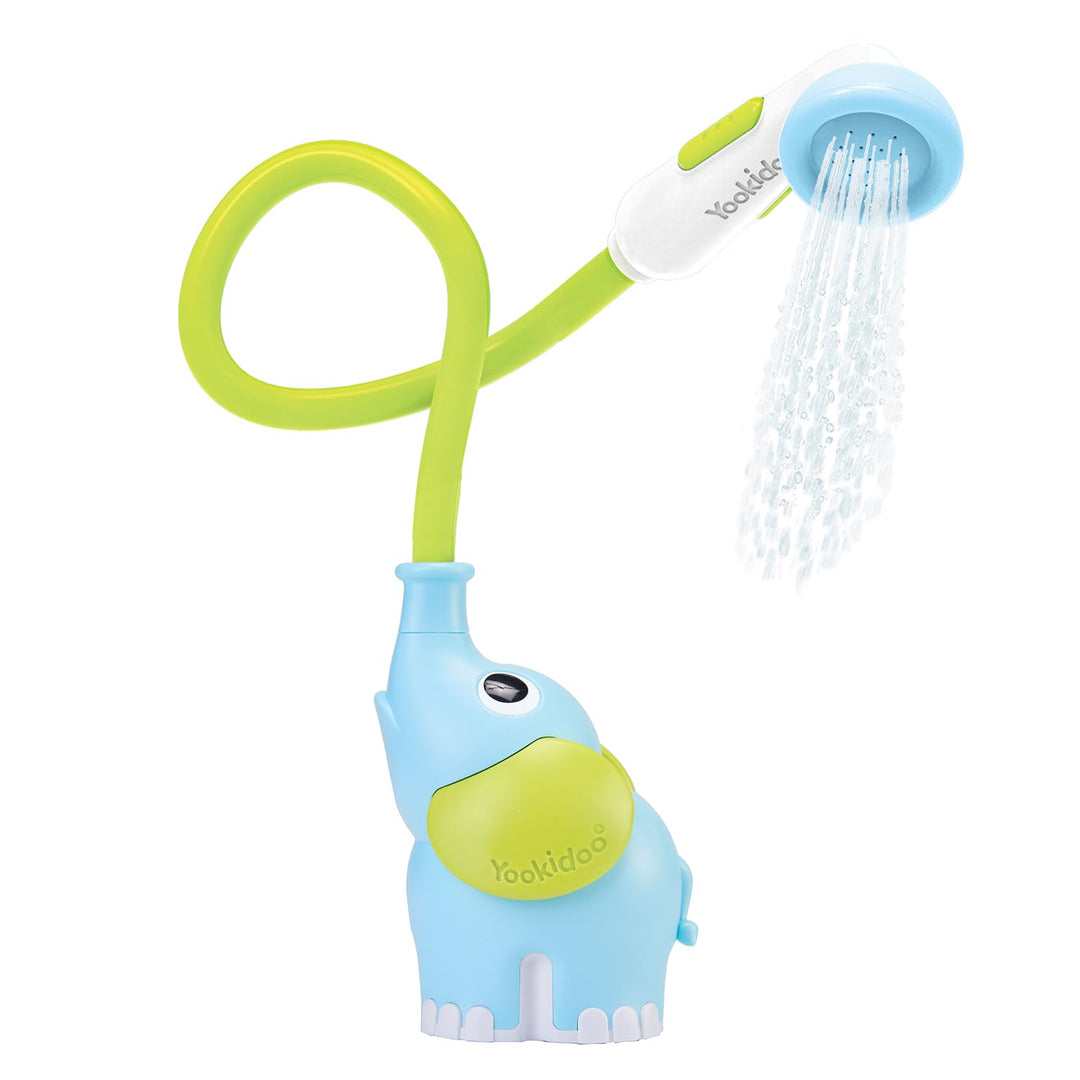 Yookidoo - Duschbrause Elefant, Türkis – Spielzeug für Babys – Badespiel und Dusche Erwachen der Sin