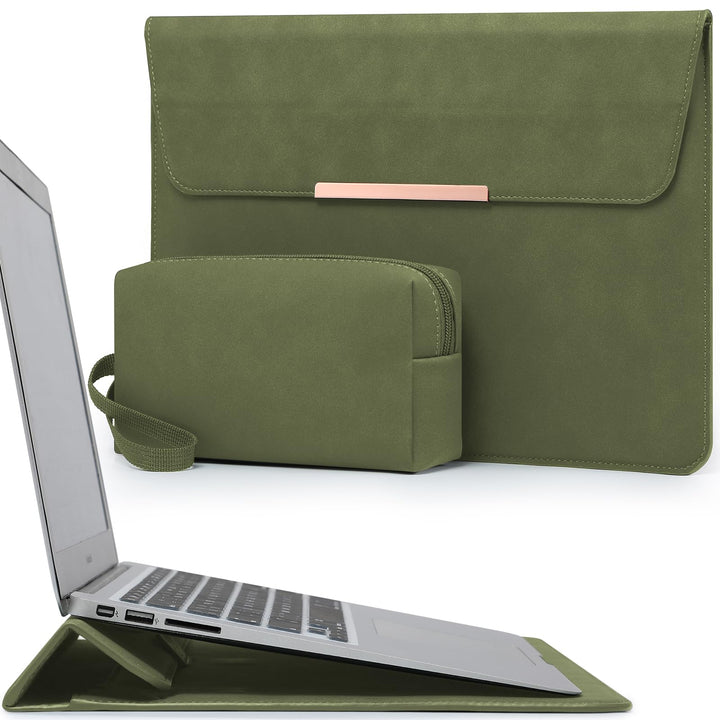 HYZUO 13 Zoll Laptop Hülle Tasche mit Ständer für MacBook Air 13 M5 A3449 M4 M3 M2 M1 2026-2018, Mac