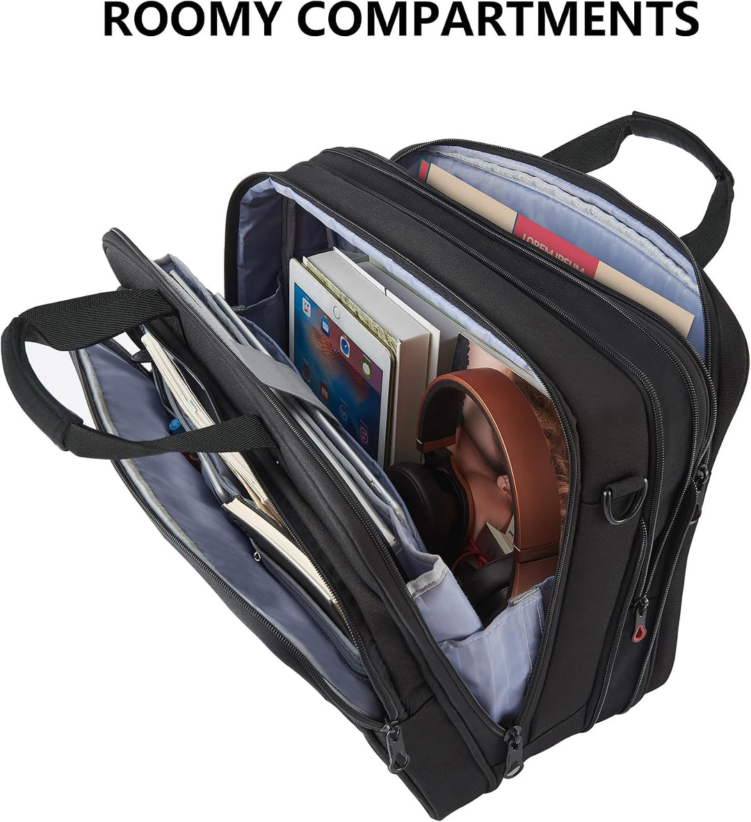 KROSER 18" Laptop Tasche Erweiterbare Laptop-Aktentasche Passt bis zu 17,3 Zoll Laptop Wasserdichte
