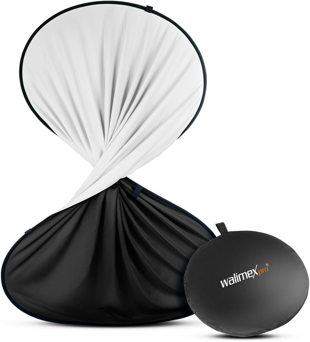 walimex pro Falthintergrund (200 x 230 cm) schwarz/weiss Single, Single