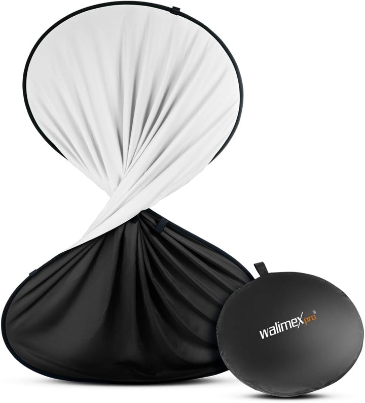 walimex pro Falthintergrund (200 x 230 cm) schwarz/weiss Single, Single