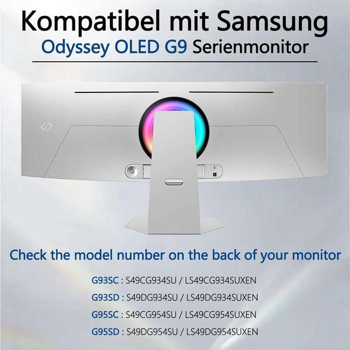 Odyssey G9 OLED VESA-Halterungsadapter kompatibel mit Samsung G93SC, G93SD, G95SC, G95SD OLED G9 49-