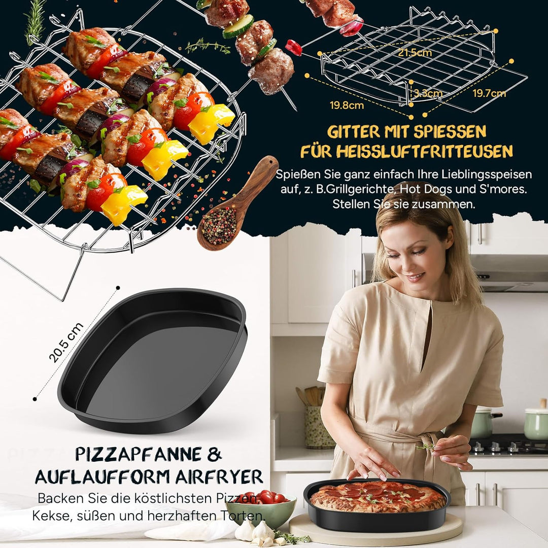 Airfryer zubehör, heissluftfritteuse zubehör mit airfryer backpapier, heissluftfritteuse zubehör pas