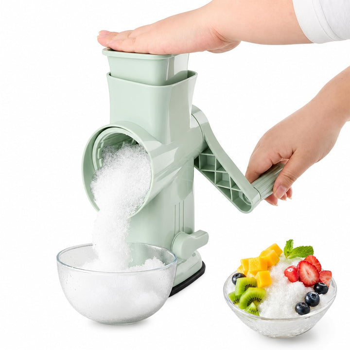 Manuell ABS Trommel, Ice Crusher, mit Saugnapf, Slush Maschine Crushed Ice Maker Eiscrusher, BPA-Fre