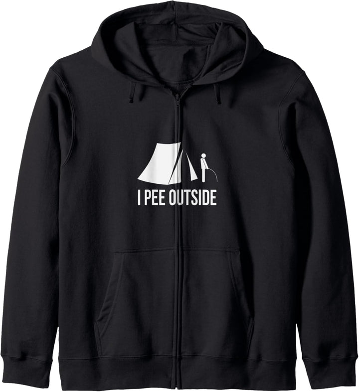 Funny I Pee Outside Camping Nature Kapuzenjacke