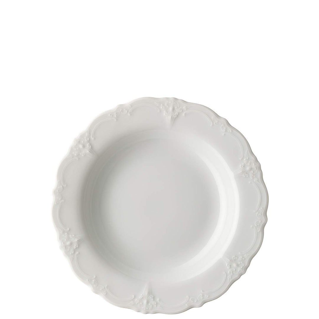 Hutschenreuther Baronesse Suppenteller mit Fahne, Estelle Weiss, 24 cm, 10124