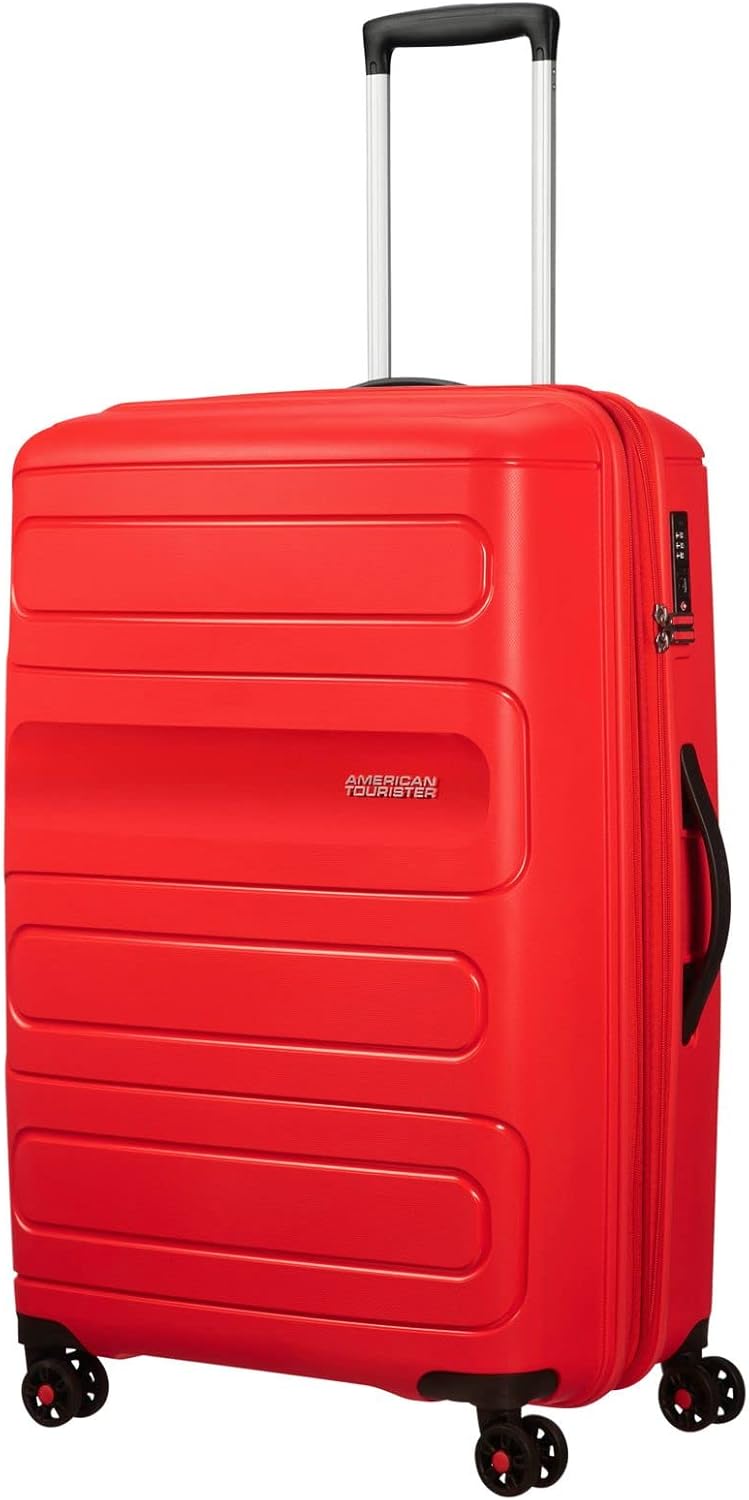 American Tourister Sunside Spinner 77 Erweiterbar, 4.5 KG, 106/118L, Rot (Sunset Red) Spinner L (77