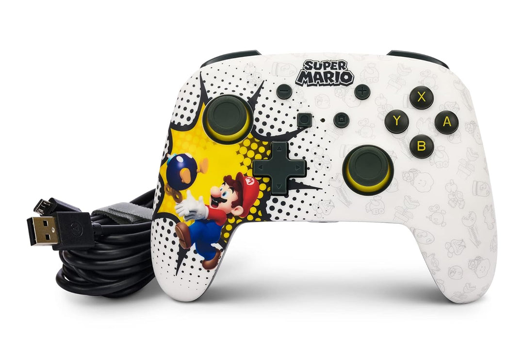 Verbesserter kabelgebundener PowerA-Controller für Nintendo Switch – Bob-omb Blast, Bob-omb Blast