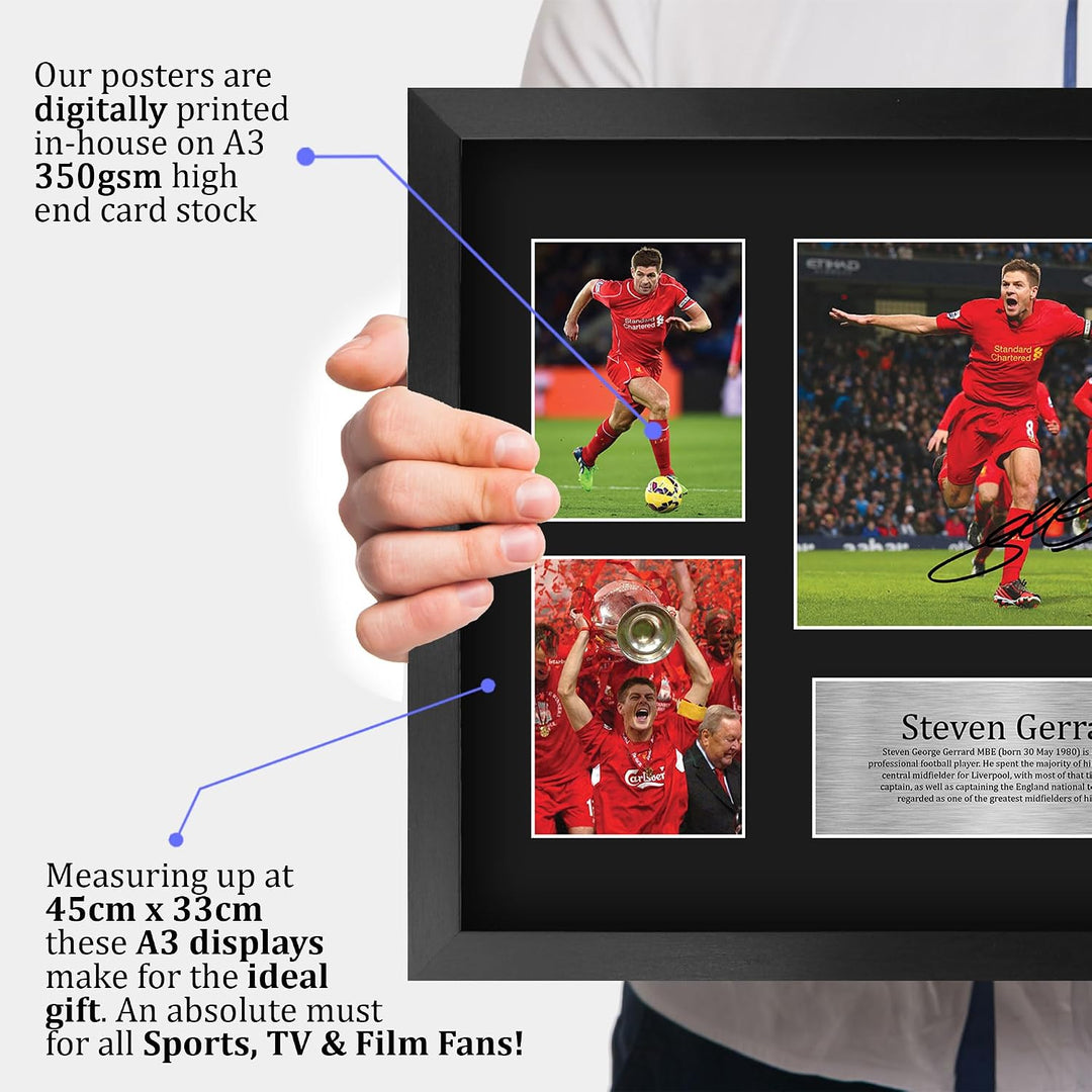 HWC Trading A3 FR Steven Gerrard Geschenk Signed Large-A3 gedruckt Autogramm Liverpool Geschenke dru