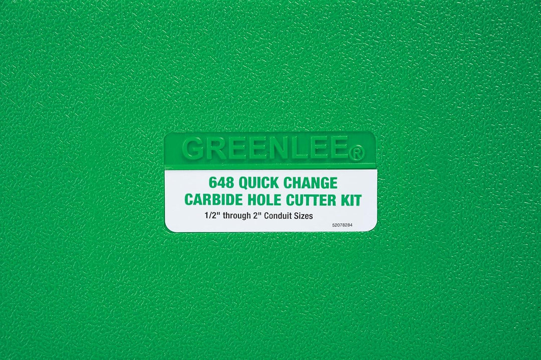 Greenlee - Hartmetallschneider, Qck Chnge, 8 Stück, Lochherstellung (648). 9-Piece, 9-Piece