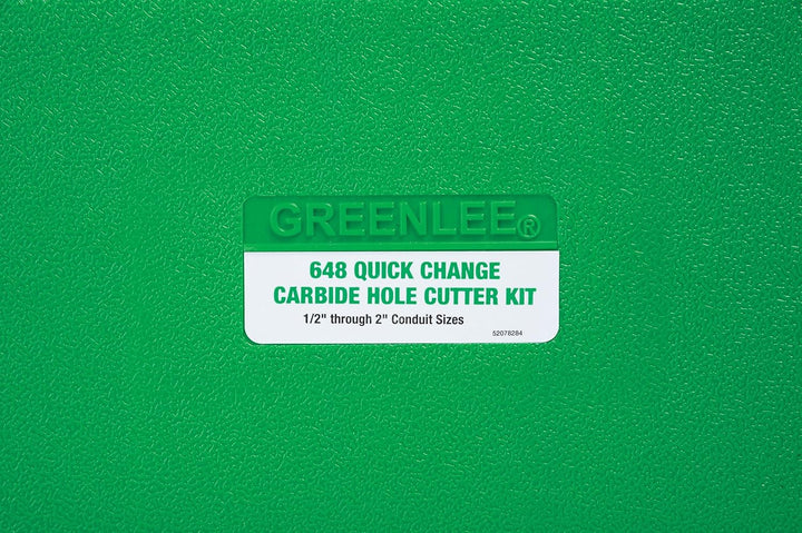 Greenlee - Hartmetallschneider, Qck Chnge, 8 Stück, Lochherstellung (648). 9-Piece, 9-Piece