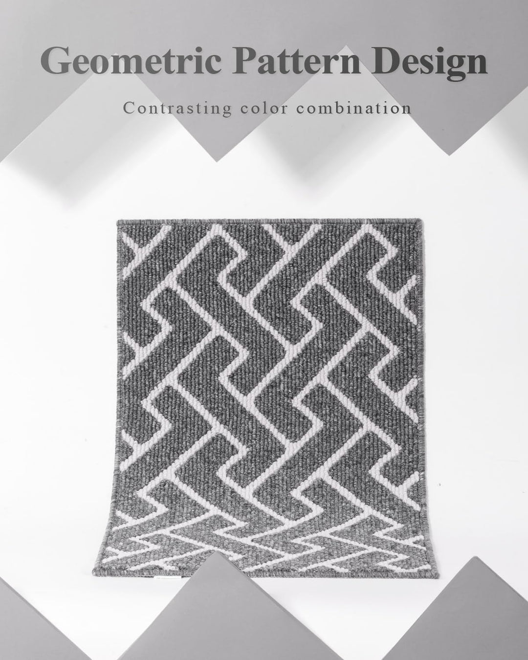 Biscpro Fussmatte Innen, Wasserdicht Türmatte Schmutzfangmatte rutschfest Fussmatte Innen (Grey, 80