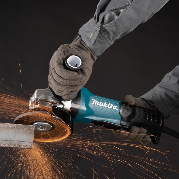 Makita GA5093X01 Winkelschleifer 125 mm, 1900 W, mit Bremse, Paddelschalter und Elektronik