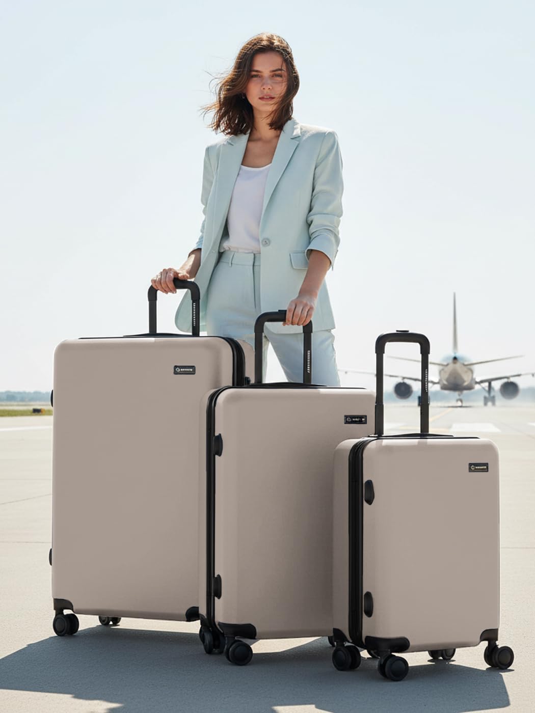 SMARTBOX Hartschalen Koffer-Set 3-teilig für Damen & Herren | leichte & stabile Reise-Trolleys aus h