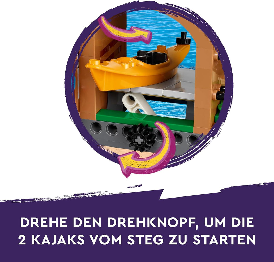 LEGO Friends Abenteuercamp mit Kayak, Bauspielzeug für Rollenspiele, Geschenkidee für Mädchen und Ju