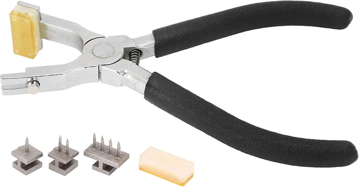 Leder-Stanzzange, Edelstahl-Stichlochstempel Flachmundzinken-Meisselzange Lederhandwerkzeug
