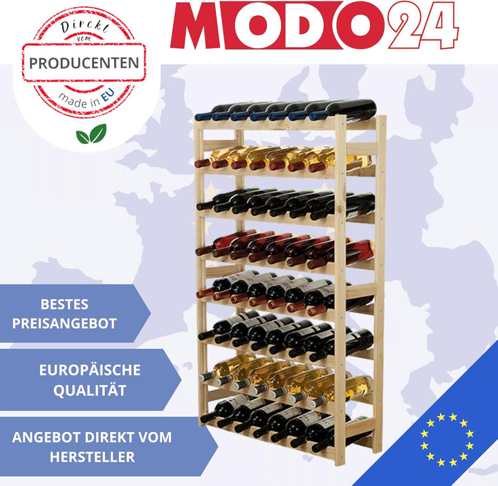 Flaschenregal, Weinregal Holz für 16 Flaschen, Weinschrank, Weinständer, Getränkeregal, Weinflaschen