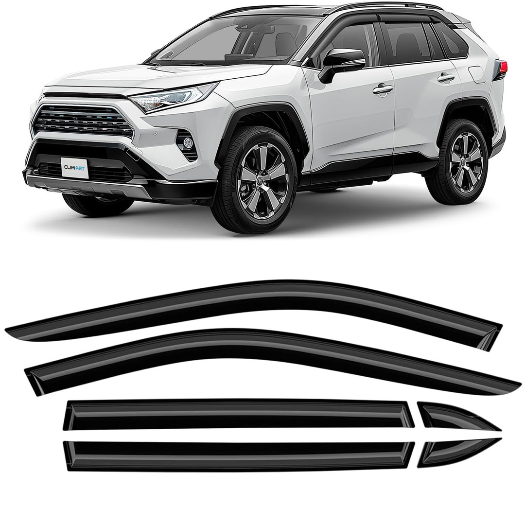 CLIM ART Windabweiser für/kompatible mit Toyota RAV4 2019-2025 (V) - Stick-on Regenabweiser - Autofe