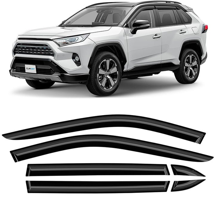 CLIM ART Windabweiser für/kompatible mit Toyota RAV4 2019-2025 (V) - Stick-on Regenabweiser - Autofe