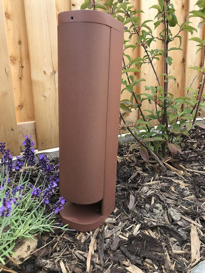 BOLD 19493 VOLO smarte Garten Steckdose aussen (Steckdosen-Säule) Rostfarben (2x Schuko | Smart Home
