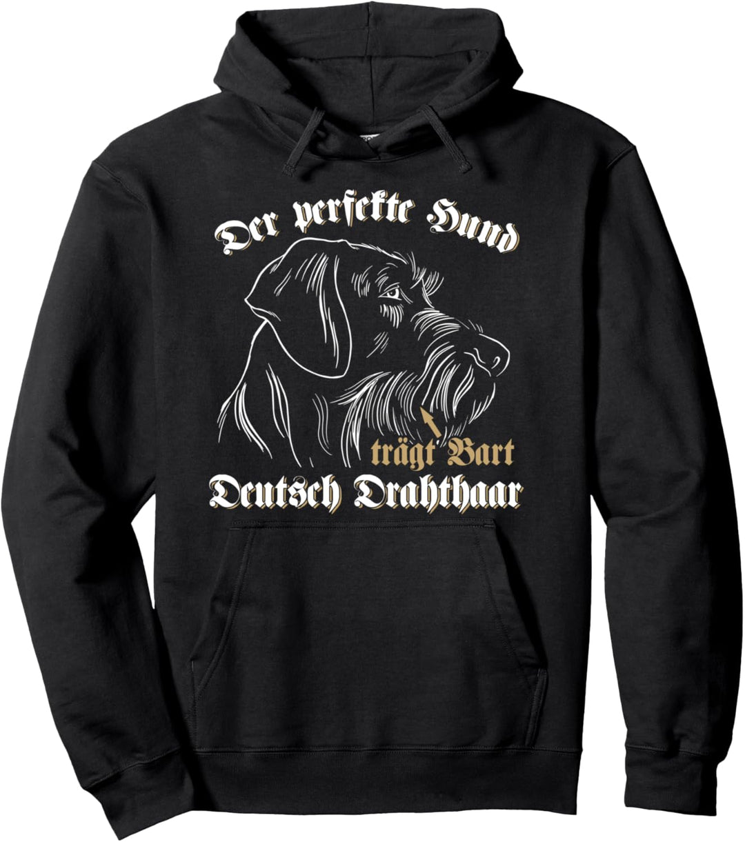Deutsch Drahthaar Der perfekte Hund trägt Bart Hundekopf Pullover Hoodie