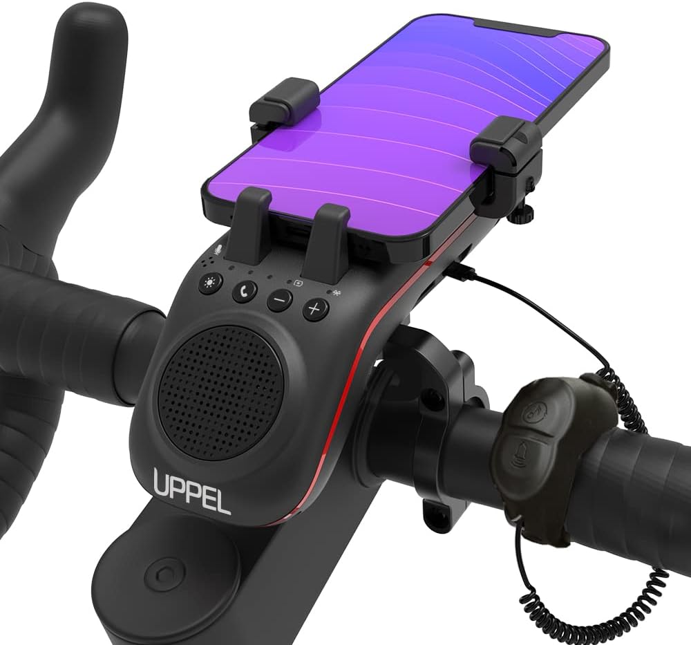 UPPEL Fahrrad Bluetooth Lautsprecher Multifunktions Wasserdichtes Fahrrad Audio - Powerbank/Klingel/