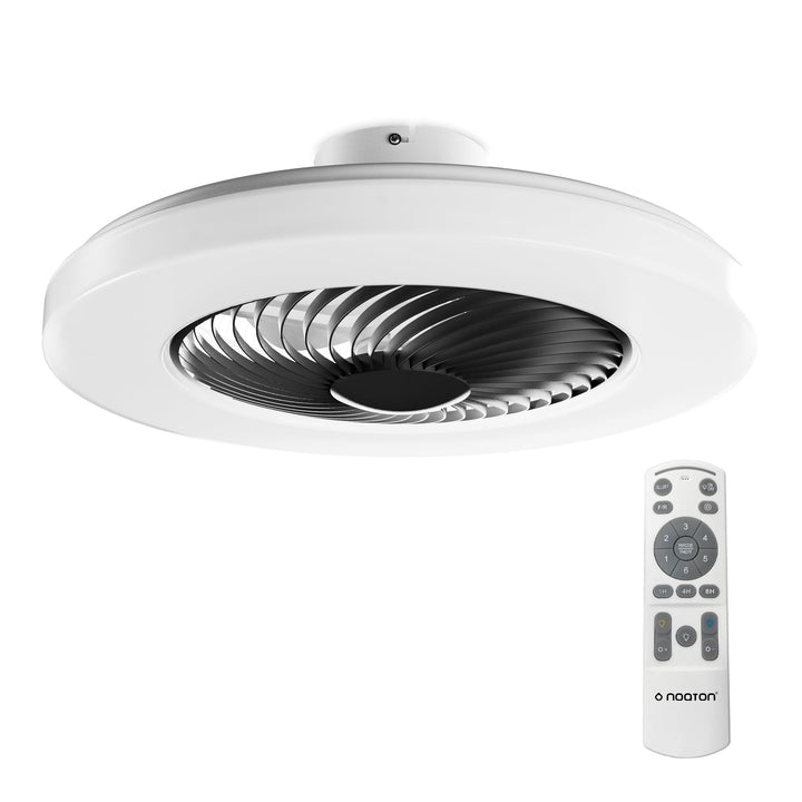 Noaton Deckenventilator mit Beleuchtung 12058B Triton, Schwarz, LED Dimmbar, 3 Farbtemperaturen, Fer