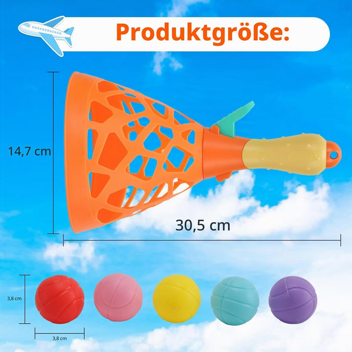 Outdoor Indoor Spielaktivitäten für Kinder mit 2 Catch Launcher-Körben und 10 Bällen, Rasen Campingp