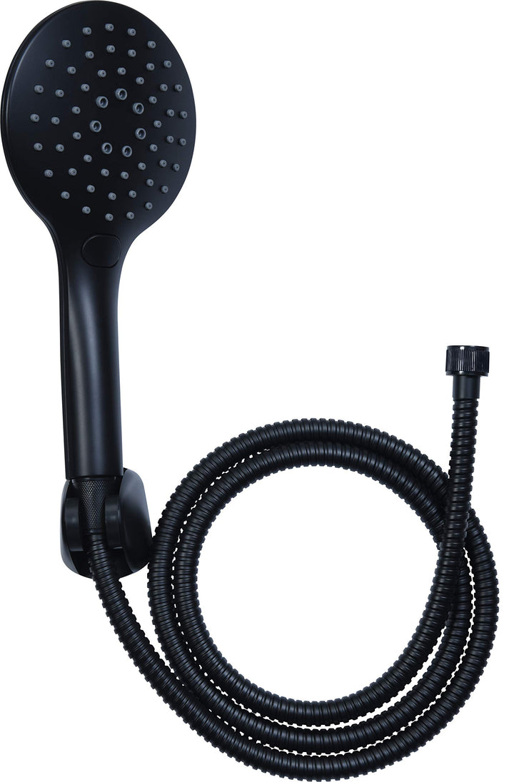 Cornat Brause-Set "Noir" - Black Edition - Handbrause 125 mm - 3 Strahlarten: Normal- &amp; Sprühstrahl