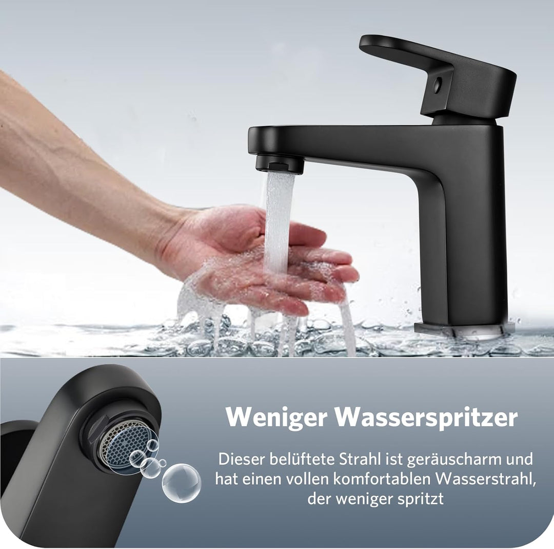 Waschtischarmatur Badarmatur Einhand-Waschtischbatterie, Wasserhahn Bad mit Auslauf Höhe 85 mm, Misc