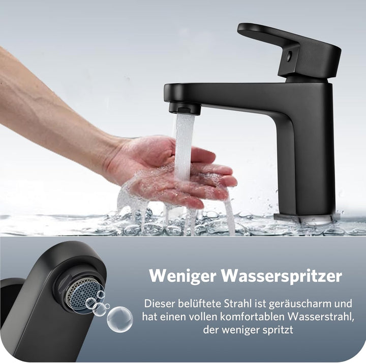 Waschtischarmatur Badarmatur Einhand-Waschtischbatterie, Wasserhahn Bad mit Auslauf Höhe 85 mm, Misc